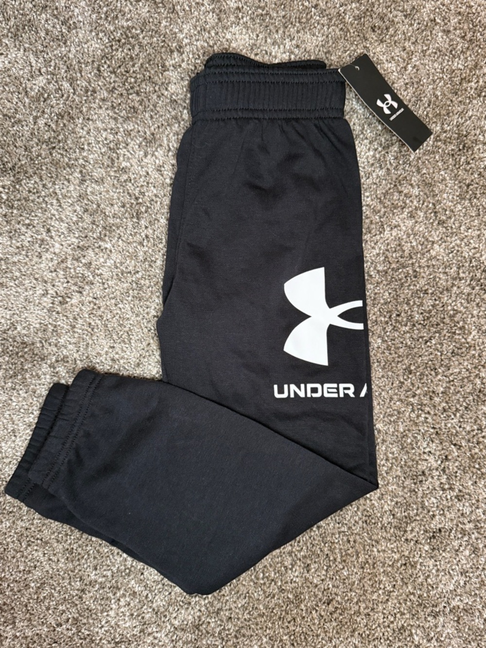Under Armour Kids' Black Logo Jogger Pants